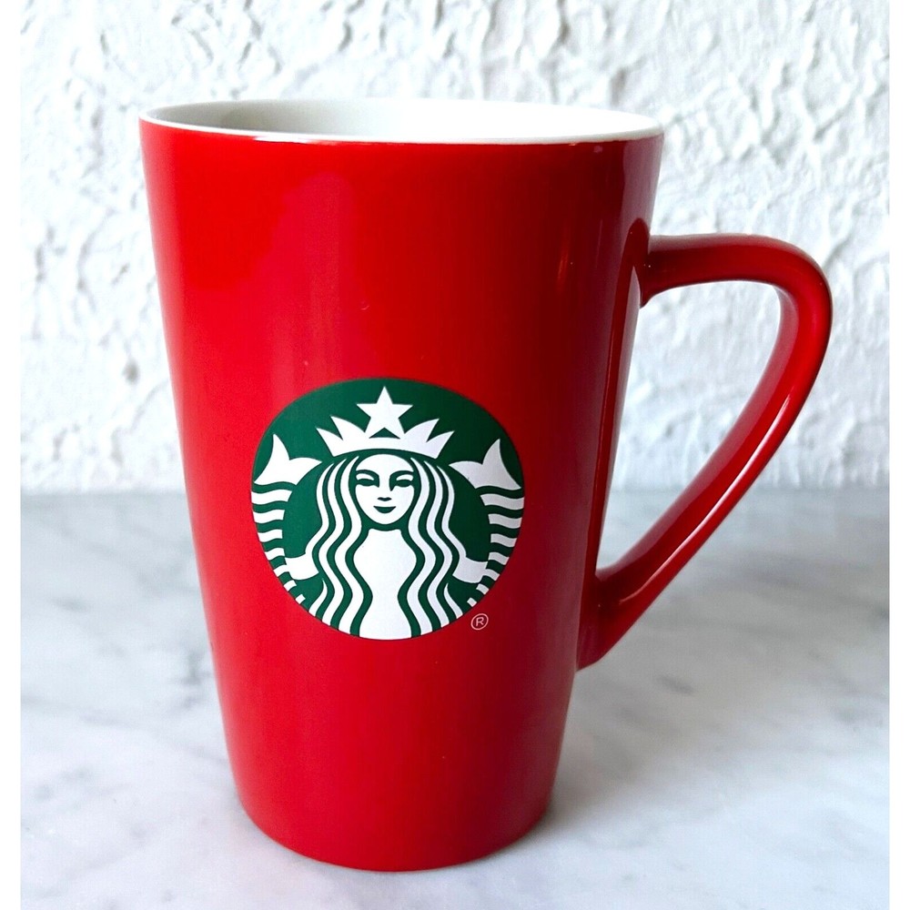 Starbucks Red Mug Classic Green Mermaid Logo-2020 Starbucks Coffee Cup 12 fl oz